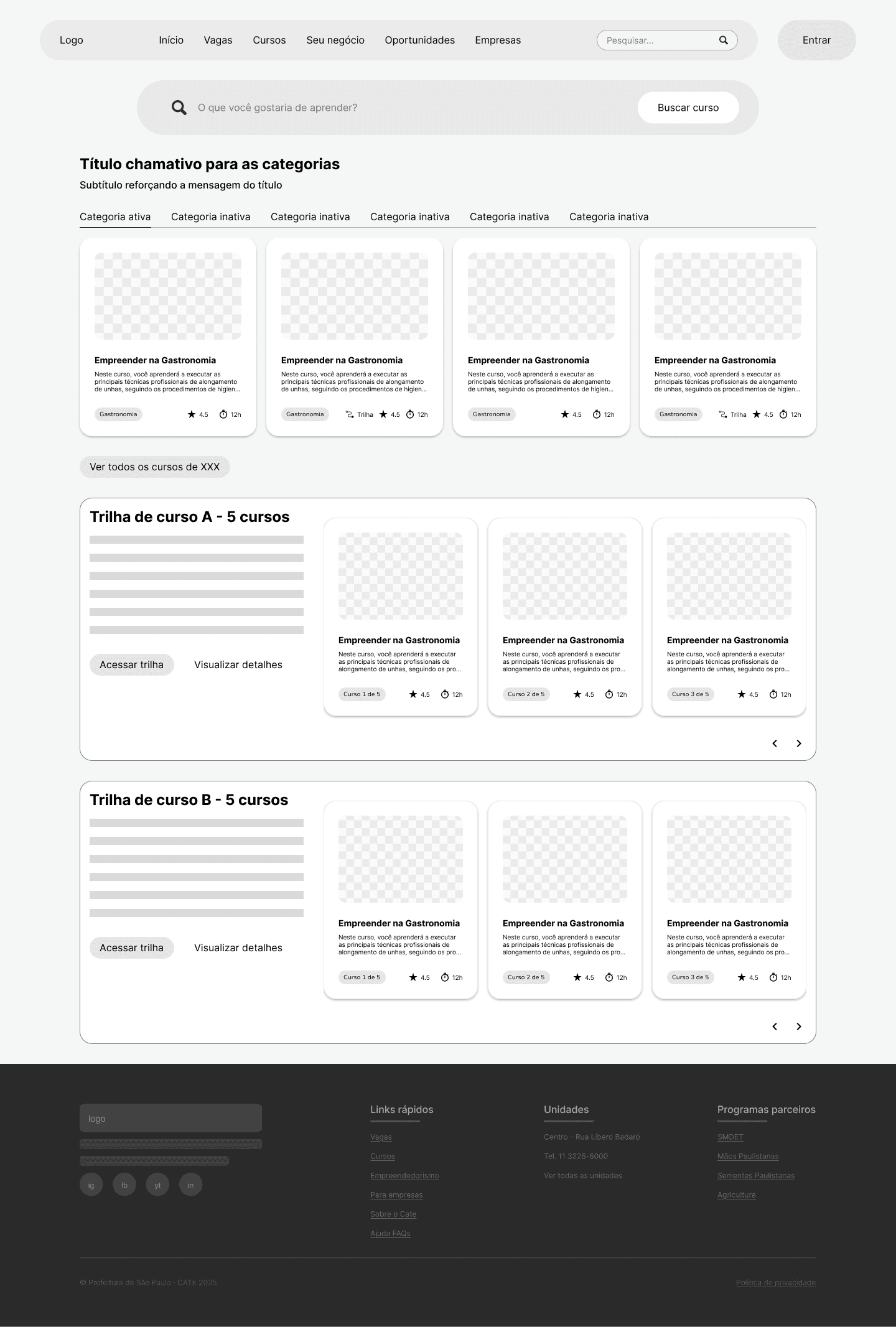 Wireframe · Courses